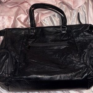 MMS Design Studio Black Perforated Leather Tote
